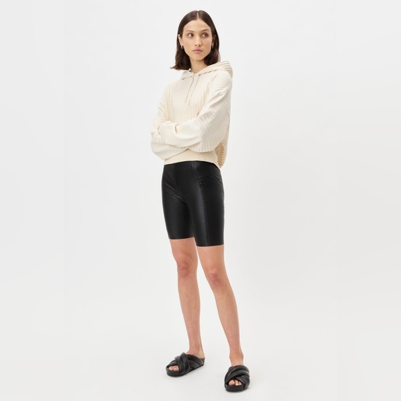 JOHN ELLIOTT RIBBED CROPPED TERRY HOODIE - Picture 2 of 11